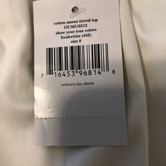 Kate Spade Cotton Sateen two tier top NWT - Picture 6 of 6
